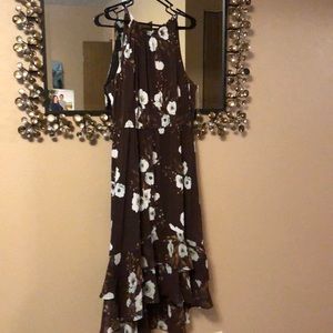 Brown Dress floral